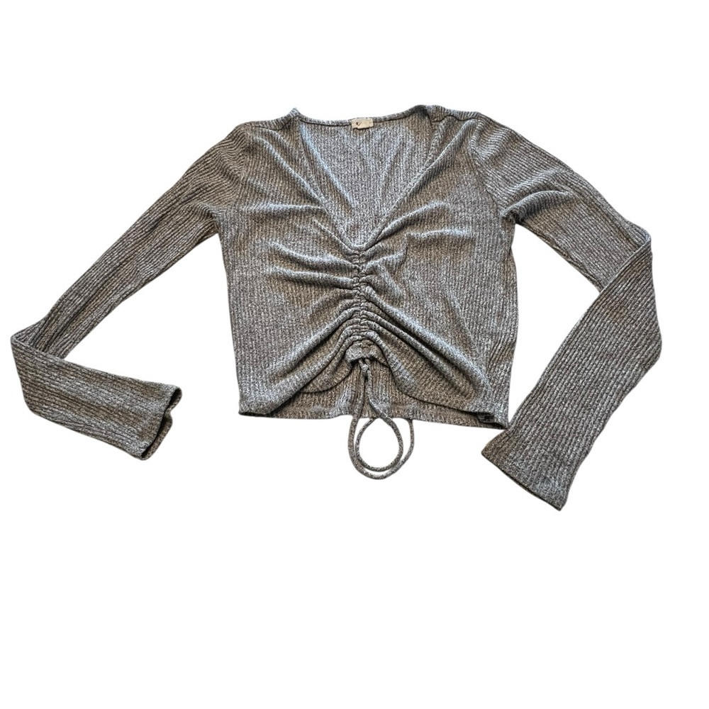Garage sweater Gray Tie up Crop size P/S